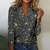 ELOISE | Dazzling V-Neck Top-2